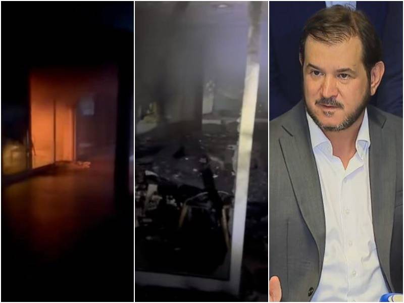 Incêndio atingiu duas casas da família de Antônio Rueda nesta segunda-feira (11) - Foto: Reprodução