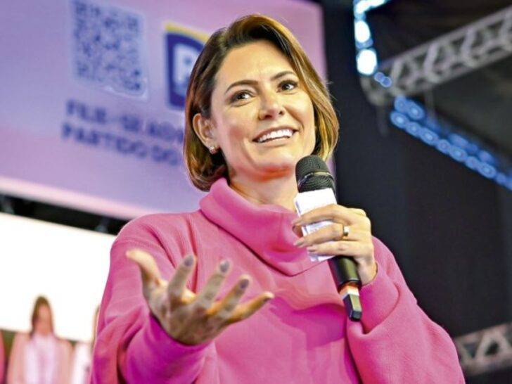 Ex-primeira-dama Michelle Bolsonaro, presidente nacional do PL - Foto: Reprodução