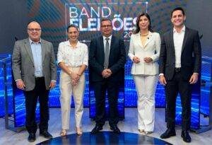 Candidatos à Prefeitura do Natal antes do debate na Band RN - Foto: Band RN / Reprodução