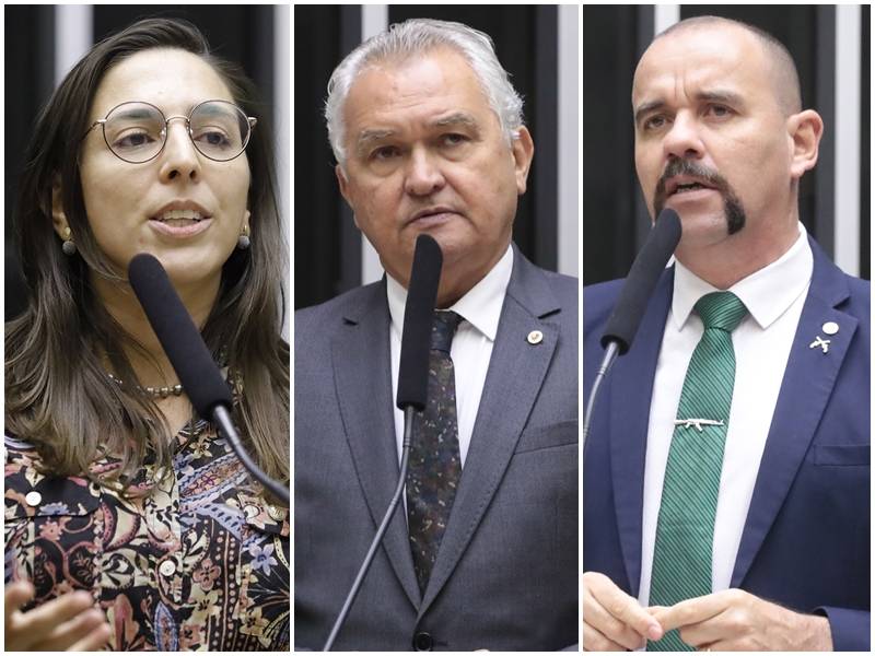 Deputados Natália Bonavides (PT), General Girão (PL) e Sargento Gonçalves (PL) deram o mesmo voto na PEC do corte de gastos - Foto: Agência Câmara / Reprodução