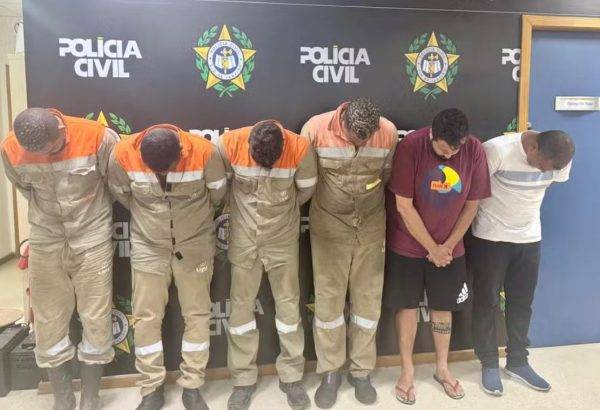 Bandidos foram presos com uniformes da Light - Foto: Reprodução