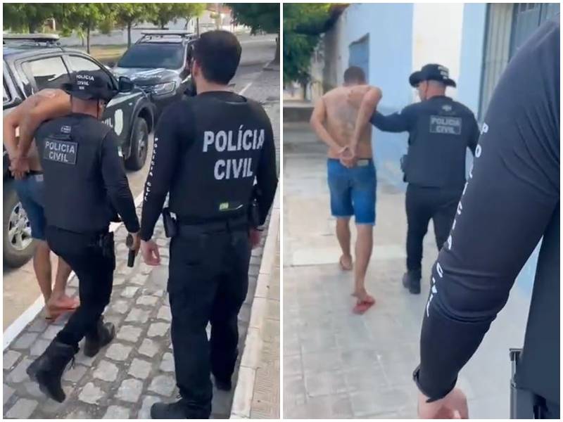 Homem investigado por estupro foi preso em São José do Seridó, no RN - Foto: PCRN / Reprodução