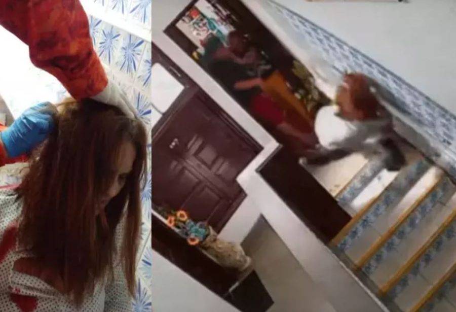 Mulher foi jogada de escada após discutir com a síndica do prédio - Foto: Reprodução