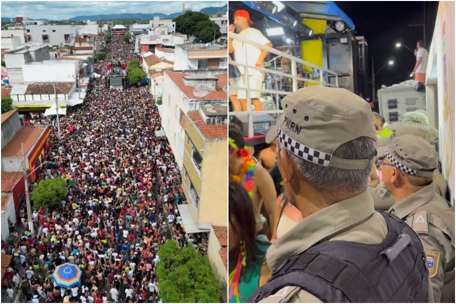 Esquema de segurança do Carnaval garantiu tranquilidade na folia em todo o RN - Foto: Reprodução