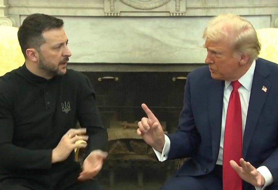 Volodymyr Zelensky em conflito com Donald Trump