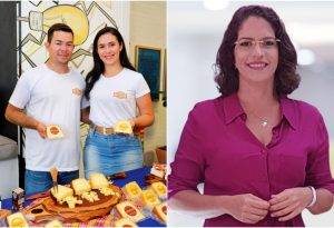 Micarla Fernandes e seu esposo, Rassio Henrique, empreendedores rurais, e Rebecca Cabral, fundadora do Lady Driver - Foto: Sebrae / Reprodução