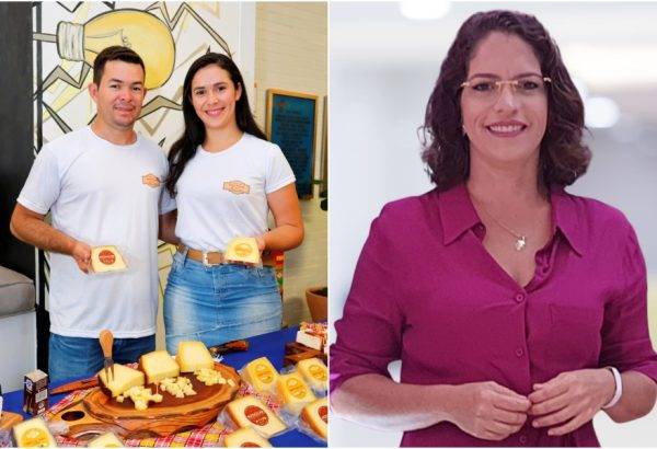 Micarla Fernandes e seu esposo, Rassio Henrique, empreendedores rurais, e Rebecca Cabral, fundadora do Lady Driver - Foto: Sebrae / Reprodução