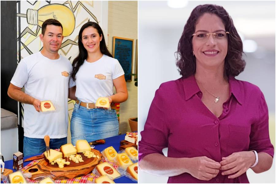 Micarla Fernandes e seu esposo, Rassio Henrique, empreendedores rurais, e Rebecca Cabral, fundadora do Lady Driver - Foto: Sebrae / Reprodução