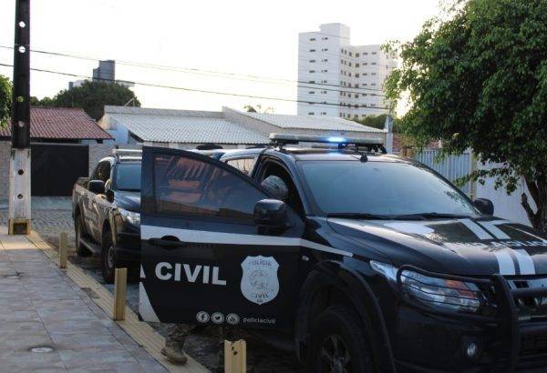 O suspeito foi conduzido à Delegacia, onde foram realizados os procedimentos cabíveis. Foto: Polícia Civil