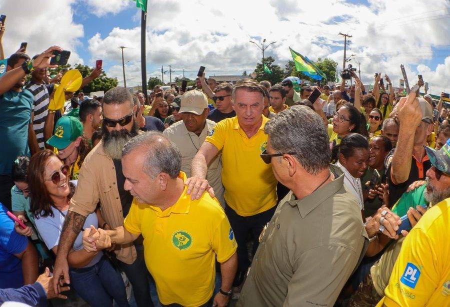 Ex-presidente Jair Bolsonaro (PL) durante agenda no Rio Grande do Norte nesta sexta-feira (11) - Foto: Eryka Silva / 98 FM
