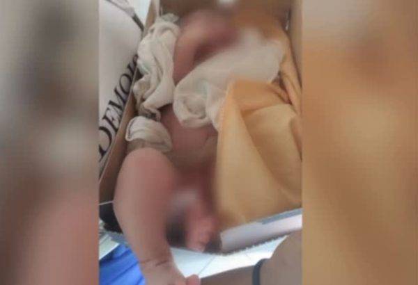 Menina recém-nascida foi encontrada dentro de caixa de sapato, na rua, em São José de Mipibu - Foto: Reprodução