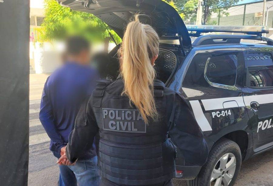 O homem foi preso em flagrante em seu local de trabalho, no Centro, em Caicó. Foto: Polícia Civil
