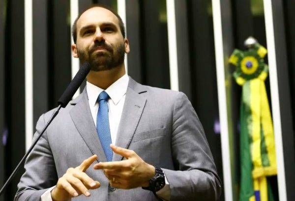 Deputado federal licenciado Eduardo Bolsonaro (PL). Foto: Agência Brasil