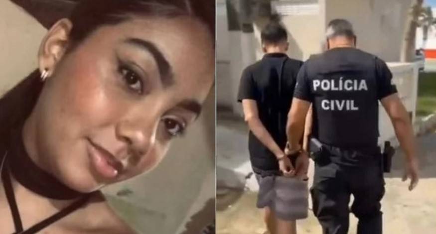 Suspeito de matar a tiros a adolescente Emilly Menezes, de 17 anos, no município de Arez, foi preso nesta segunda-feira (9). Foto: Reprodução/ Polícia Civil
