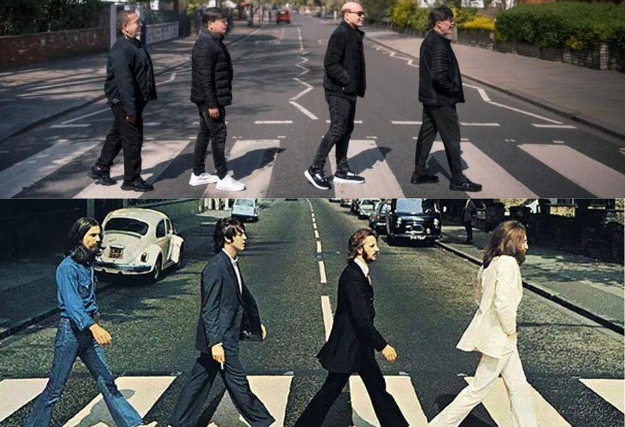 Grafith recria foto clássica dos Beatles em Abbey Road, em Londres