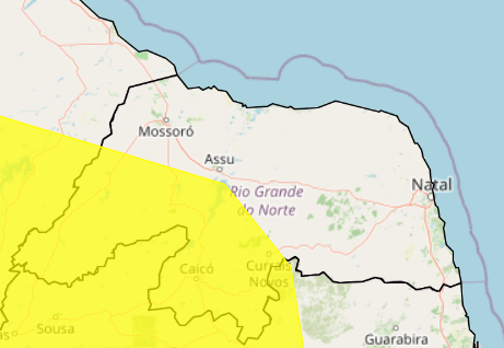 Inmet alerta para baixa umidade em 73 municípios do RN até domingo